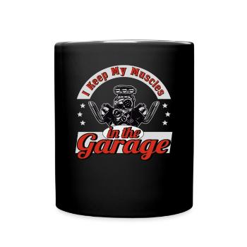Muscel Car V8 Turbocompresseur Camion Voiture de course - Mug uni - noir - Devant
