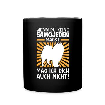 Samojeden nicht mögen Schlittenhund Samojede - Tasse einfarbig - Schwarz - Vorne