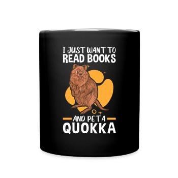 Quokkas streicheln australisches Beuteltier Quokka - Tasse einfarbig - Schwarz - Vorne