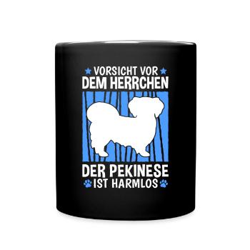 Pekinese Herrchen Peking-Palasthund Pekingese - Tasse einfarbig - Schwarz - Vorne