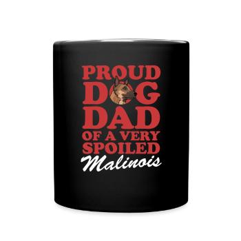 Malinois Dad Belgian Shepherd Gift - Full Colour Mug - black - Front