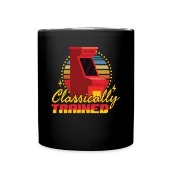 Classically Trained Arcade Gamer Retro Games - Full Colour Mug - black - Front