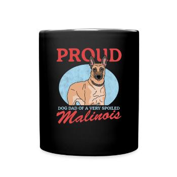 Malinois Dad | Belgian Shepherd Gift - Full Colour Mug - black - Front