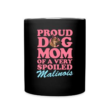 Malinois Mom Belgischer Schäferhund Geschenk - Tasse einfarbig - Schwarz - Vorne