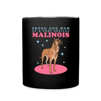 Belgischer Schäferhund Malinois Mom Geschenk - Tasse einfarbig - Schwarz - Vorne