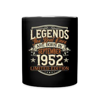September 1952 Born Birthday - Full Colour Mug - black - Front
