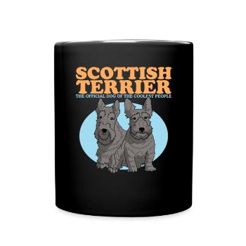 chiens terriers écossais | Cadeau de propriétaire de chien - Mug uni - noir - Devant