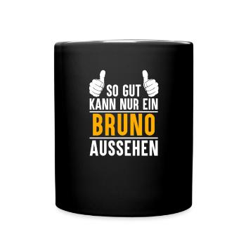 Bruno Vorname Geschenk - Tasse einfarbig - Schwarz - Vorne