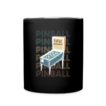 Vintage Retro Pinball Shirt Cadeau - Mug uni - noir - Devant