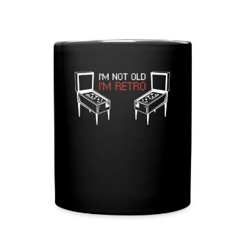 Im Not Old Im Retro Pinball Shirt Pinball Machine - Full Colour Mug - black - Front