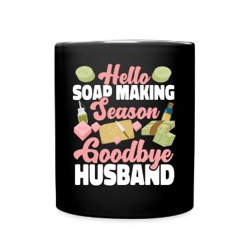 Soap Making Crafting Hello Soap - Tasse einfarbig - Schwarz - Vorne