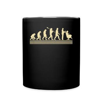 Évolution du coiffeur - Mug uni - noir - Devant