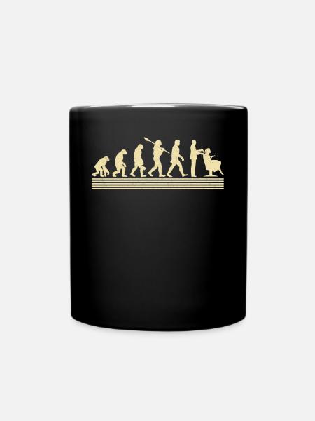 Friseur Evolution - Tasse einfarbig - Schwarz