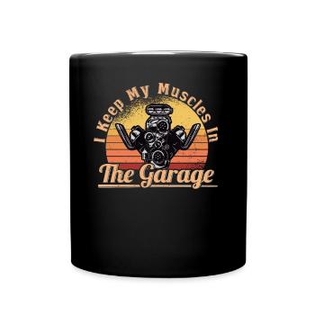 Muscel Car V8 Turbocompresseur Camion Voiture de course - Mug uni - noir - Devant
