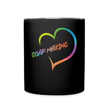 Soap Making Crafting Heart - Tasse einfarbig - Schwarz - Vorne