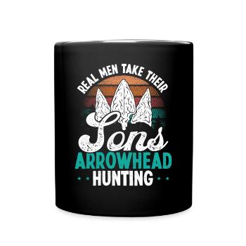 Arrowhead Hunting Artifact Collector Arrows - Full Colour Mug - black - Front