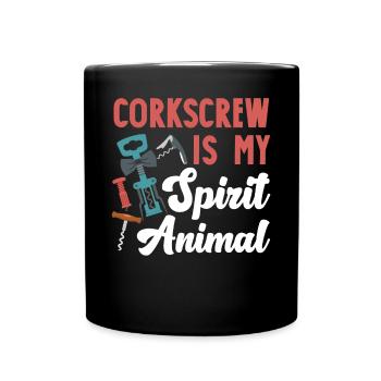 Dégustation de vin de sommelier - Mug uni - noir - Devant
