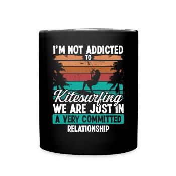 Kiteboarder Committed Relationship Vintage Kite - Tasse einfarbig - Schwarz - Vorne