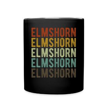 Elmshorn Stadt Retro Vintage - Tasse einfarbig - Schwarz - Vorne