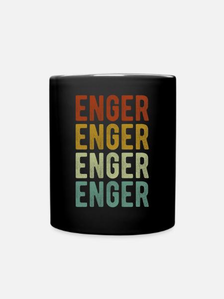 Enger Stadt Retro Vintage - Tasse einfarbig - Schwarz