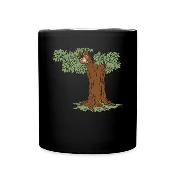 Écureuil Arbre Écureuil Amoureux - Mug uni - noir - Devant