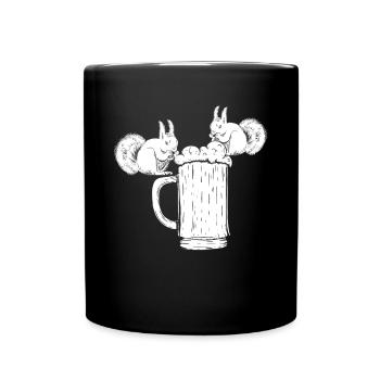 Bière d’écureuil Drôle de boissons d’écureuil - Mug uni - noir - Devant
