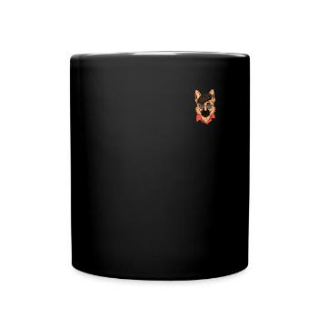 Shepherd Hipster Hundeliebhaber - Tasse einfarbig - Schwarz - Vorne