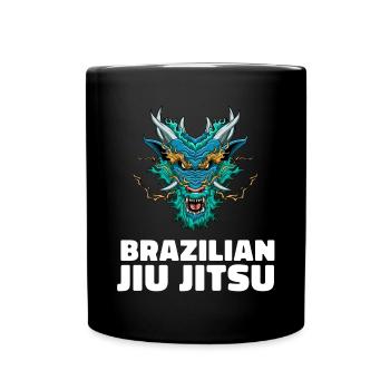 Jiu Jitsu Dragon Demon Brasilianisches Jiu Jitsu - Tasse einfarbig - Schwarz - Vorne