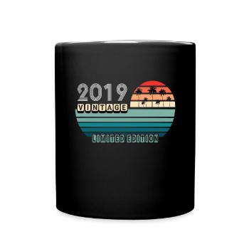 Vintage Birthday Birthday Retro 2019 Limited - Full Colour Mug - black - Front