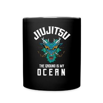 Der Boden ist mein Ozean - Jiu Jitsu Dragon - Tasse einfarbig - Schwarz - Vorne