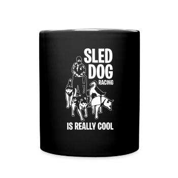 Les courses de chiens de traîneau sont vraiment cool - Mug uni - noir - Devant