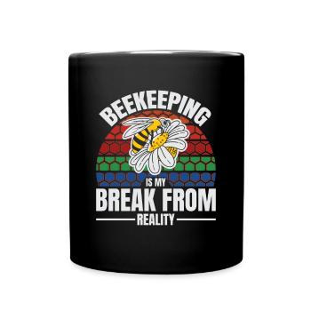 Cadeau d'apiculteur apiculteur abeille abeille - Mug uni - noir - Devant