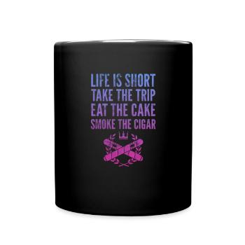 Zigarre - Tasse einfarbig - Schwarz - Vorne