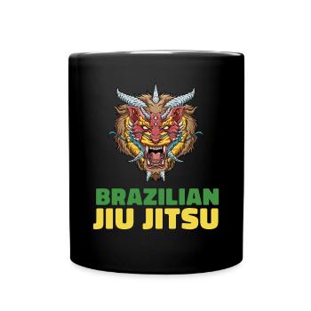 Jiu Jitsu Lion Demon - Brasilianisches Jiu Jitsu - Tasse einfarbig - Schwarz - Vorne