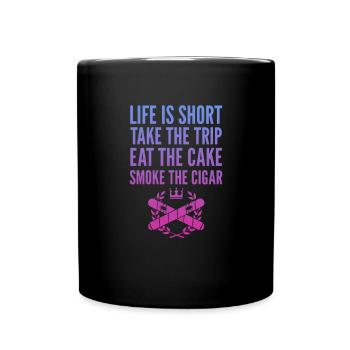 Cigare Fumeur Tabac Cigare Cadeau - Mug uni - noir - Devant