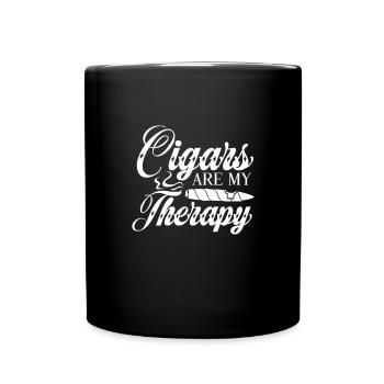 Zigarre Rauchen Raucher Tabak Zigarren Geschenk - Tasse einfarbig - Schwarz - Vorne