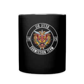 Brasilianisches Jiu Jitsu und Grappling - Jiu - Tasse einfarbig - Schwarz - Vorne