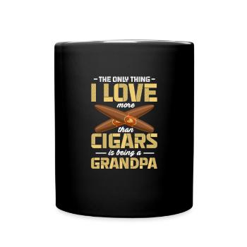 Cigare Fumeur Tabac Cigare Cadeau - Mug uni - noir - Devant