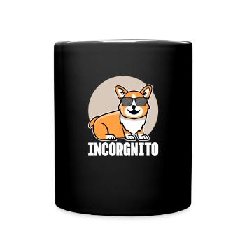 Corgi - Tasse einfarbig - Schwarz - Vorne