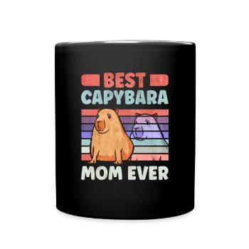 Meilleure maman Capybara Ever Wasserschwein - Mug uni - noir - Devant