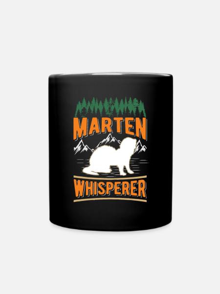 Marder Flüsterer Baummarder - Tasse einfarbig - Schwarz