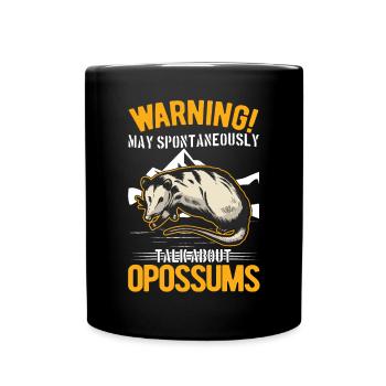 Opossum Gift Possum Pouch Rat - Full Colour Mug - black - Front