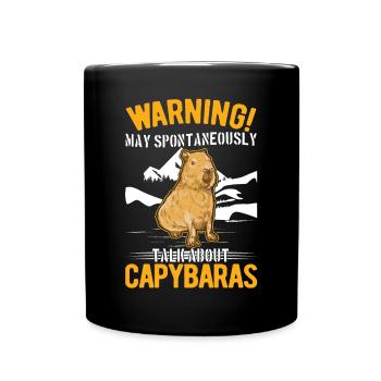May spontaneously talk about Capybaras - Tasse einfarbig - Schwarz - Vorne