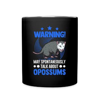 Opossum Geschenk Possum Beutelratte - Tasse einfarbig - Schwarz - Vorne