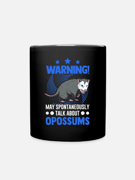 Opossum Geschenk Possum Beutelratte - Tasse einfarbig - Schwarz