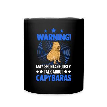 Peut parler spontanément de Capybaras - Mug uni - noir - Devant