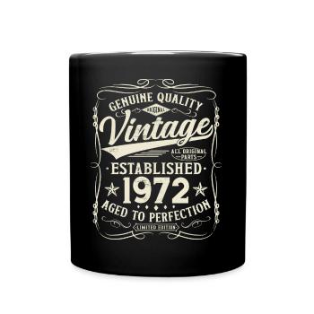 Né en 1972 Vintage Cadeau d’anniversaire - Mug uni - noir - Devant