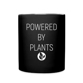 Powered By Plants Vegan Lifestyle - Full Colour Mug - black - Front