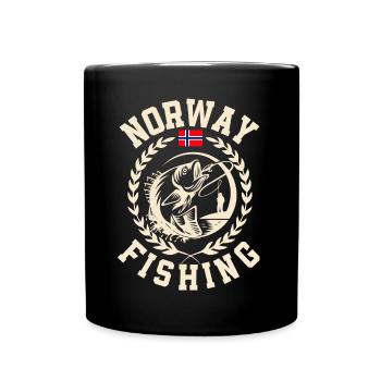 Norway Fishing Angler Fishing Tour - Full Colour Mug - black - Front