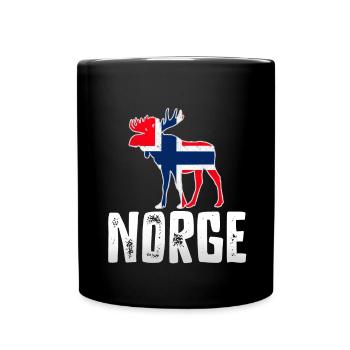 Norwegen - Tasse einfarbig - Schwarz - Vorne